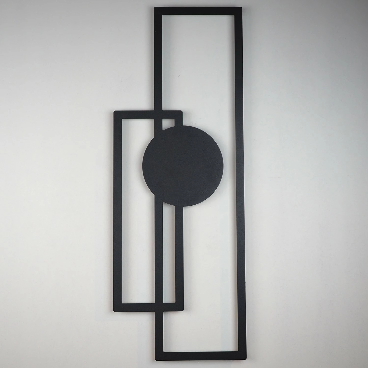 Aksesor dekorativ metalik për mur Wallity, Trident, i zi, APT431MS, 32x85cm