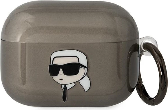 Mbështjellës Karl Lagerfeld KLAPHNIKTCK për AirPods Pro 2, me unazë, i zi
