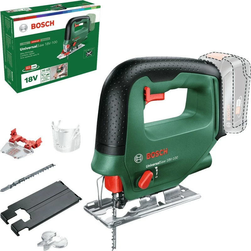 Sharrë Bosch Universal 18V-100, Top handle, Alumini, E zezë, E gjelbër