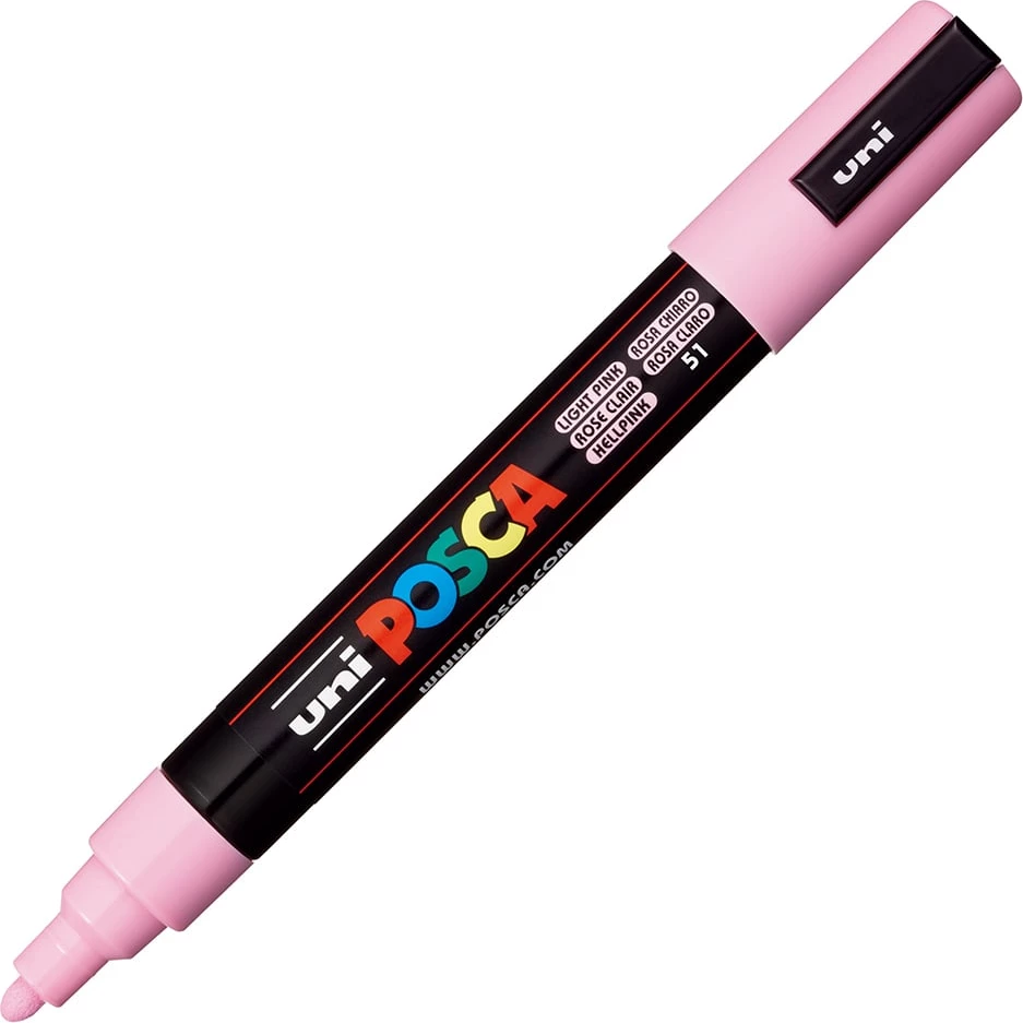 UNI POSCA Marker – Rozë e Çelët (Light Pink)