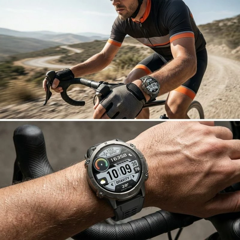 Smartwatch Gravity GT42-1, i zi, set me rrip silikoni dhe byzylyk