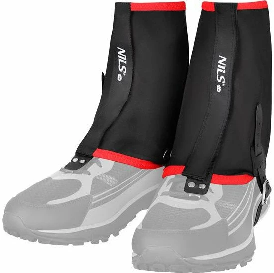 Mbrojtëse këmbësh për trail running Nils Camp NC17113, madhësi universale, e zezë-kuqe