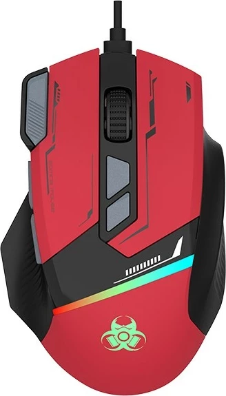 Maus gaming Tracer GameZone Spectra, RGB, 7200 DPI, USB, i kuq
