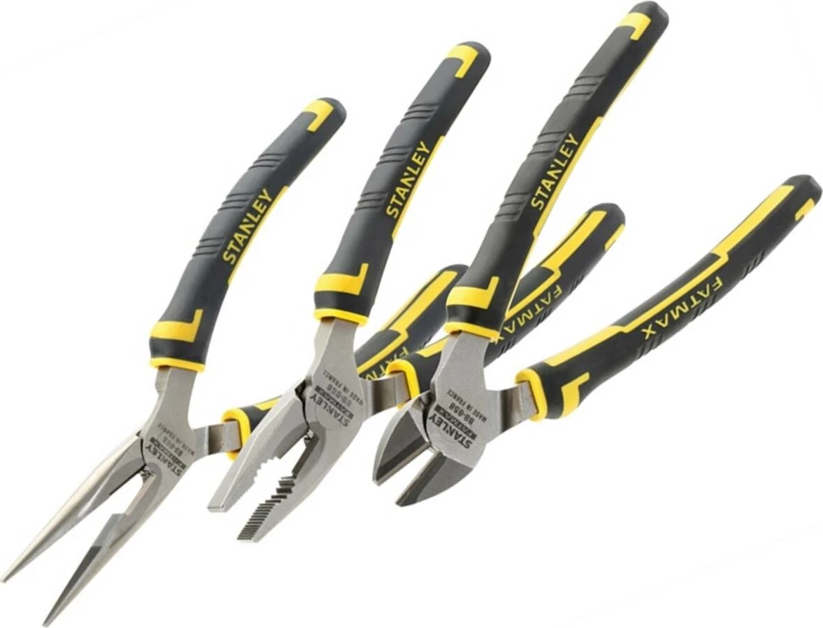Set pincash izolume 1000V Stanley FatMax Maxsteel 4-84-488 3 copë, verdhë/zi
