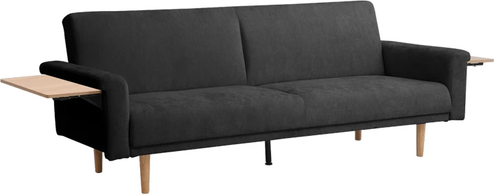 Krevate divan Flexo, stof antracit, 220x84.5x82cm