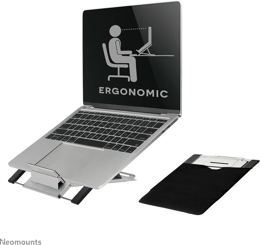 Mbajtës laptopi Neomounts NSLS100, alumini, i palosshëm, për 10-22 inç, argjend