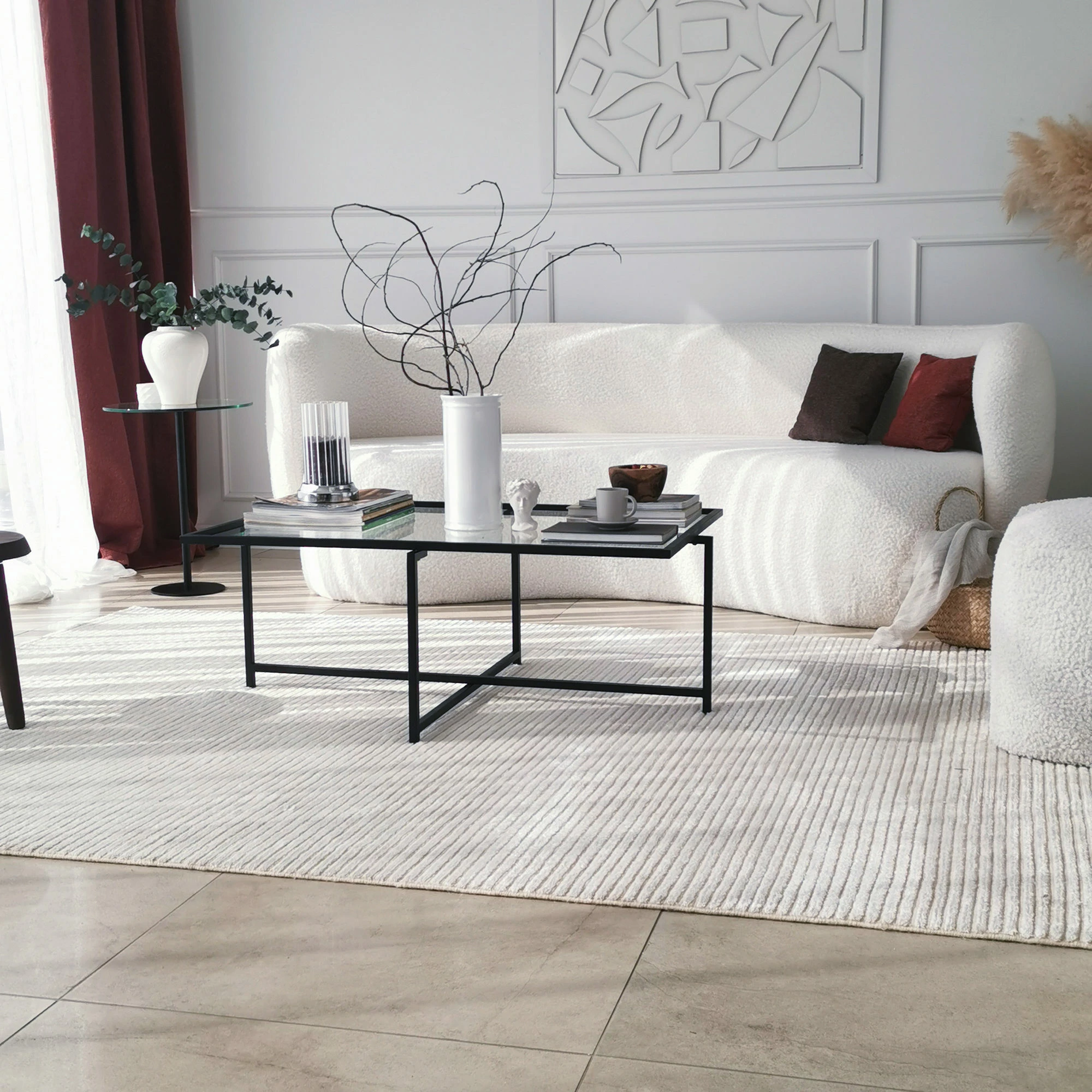 Tavolinë kafeje Hanah Home, Sun S408, ngjyrë e zezë