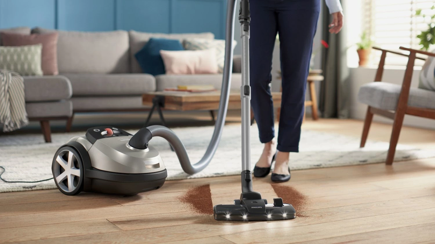 Fshesë me korrent Philips Performer LED XD 8152/12, Gri