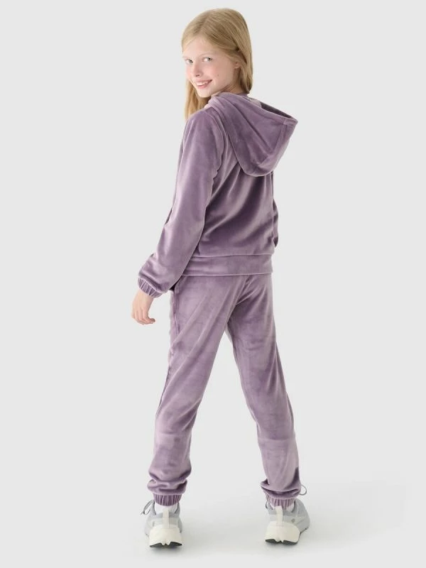 Duks me kapuç për vajza 4f, kadife