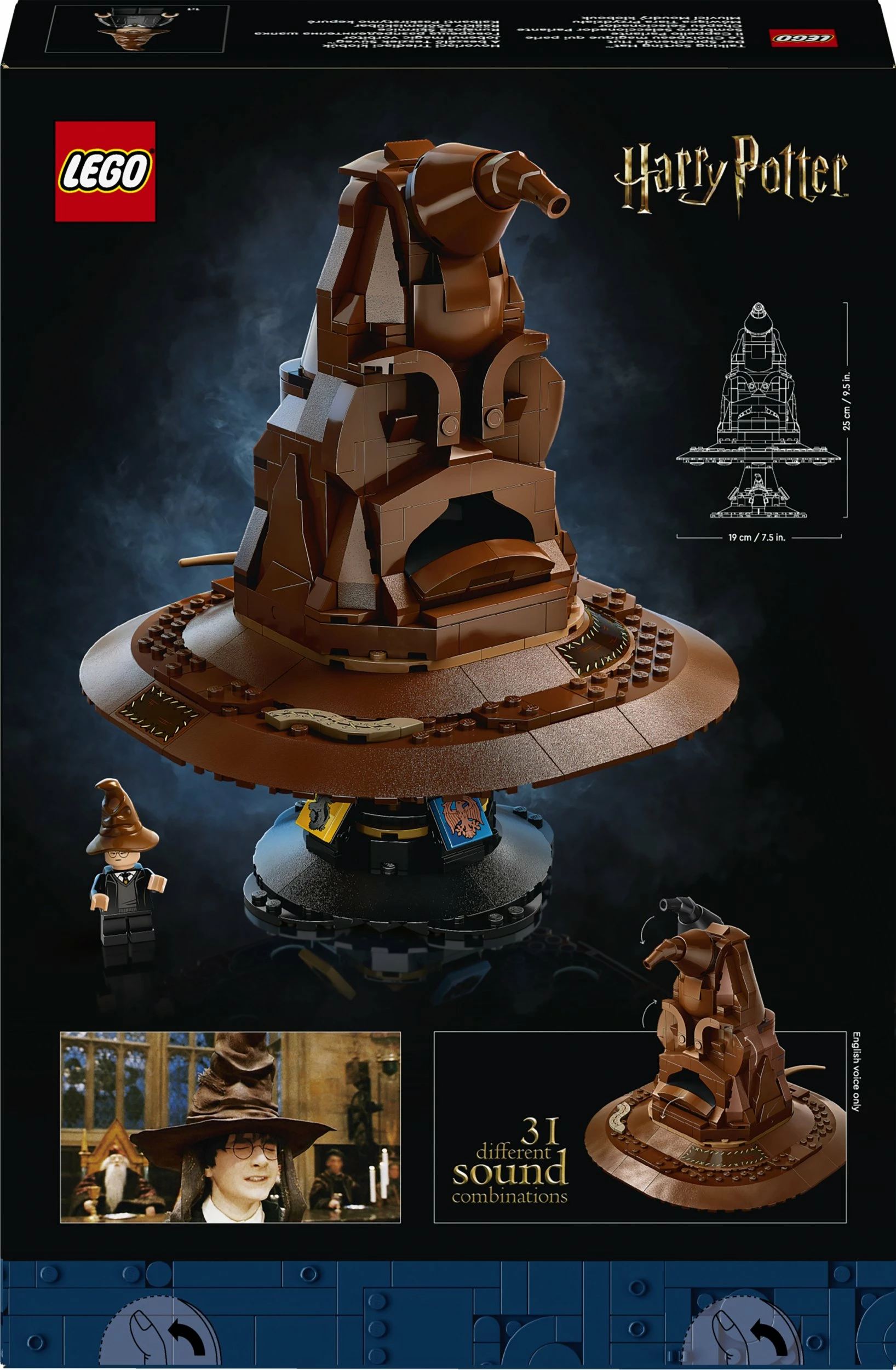 Set LEGO LEGO Harry Potter Sorting Hat Talking 76429, 561 pjesë, kafe, me minifigurë Harry Potter