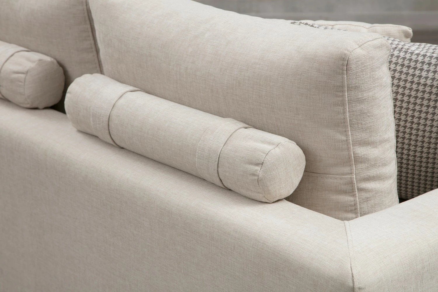 Divan katër vendesh, ngjyrë bezhë, me tavolinë anësore, Atelier del Sofa