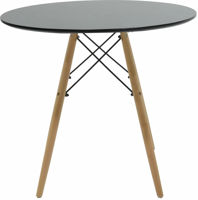 Tavolinë Julita MDF, këmbë natyrale, D80x73cm