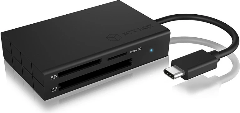 Adapter lexues kartelash ICY BOX, USB-C, SD/microSD/CF, USB 3.2 Gen 1, i zi