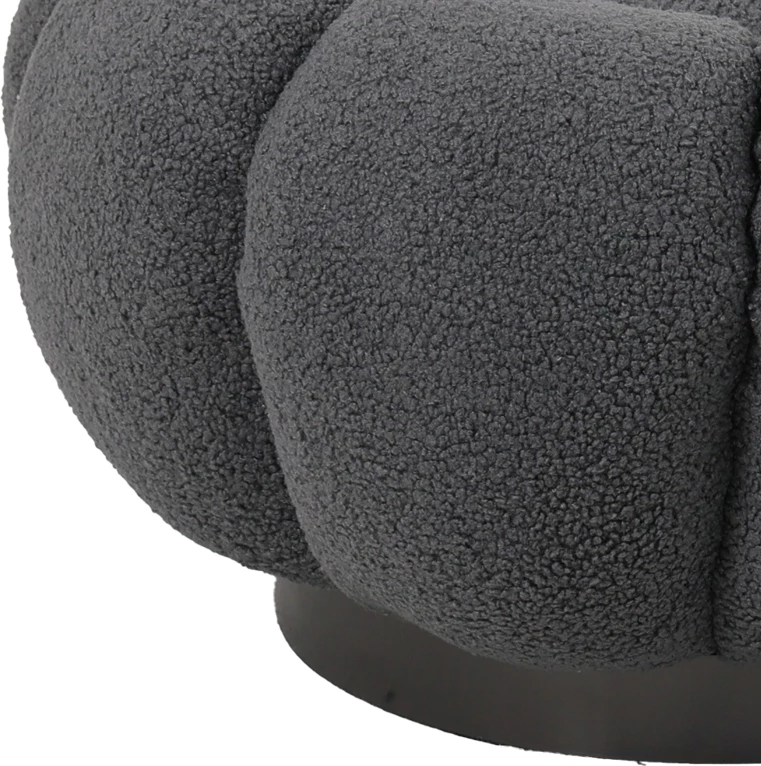 Karrige për bar boucle ngjyrë hiri D60x31cm