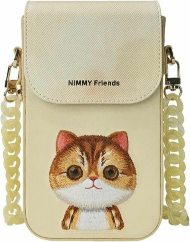 Çantë telefoni Nimmy Big Eyed Pet 2.0 Cat, e gjelbër