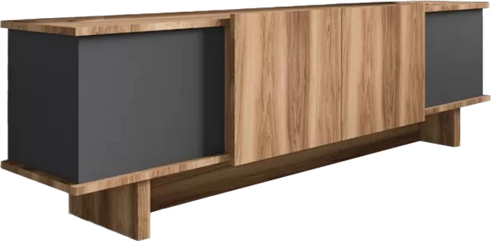 Komodë TV Aramos, hije antracit-lisi, 180x33x50cm
