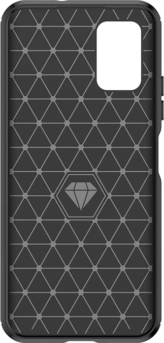 Mbështjellës Hurtel Carbon Case për Nokia C300, silikon, i zi