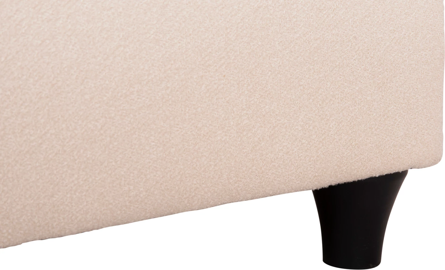 Krevat dopio LUTHER, material stof, ngjyrë bezhë, për dyshek 160x200cm