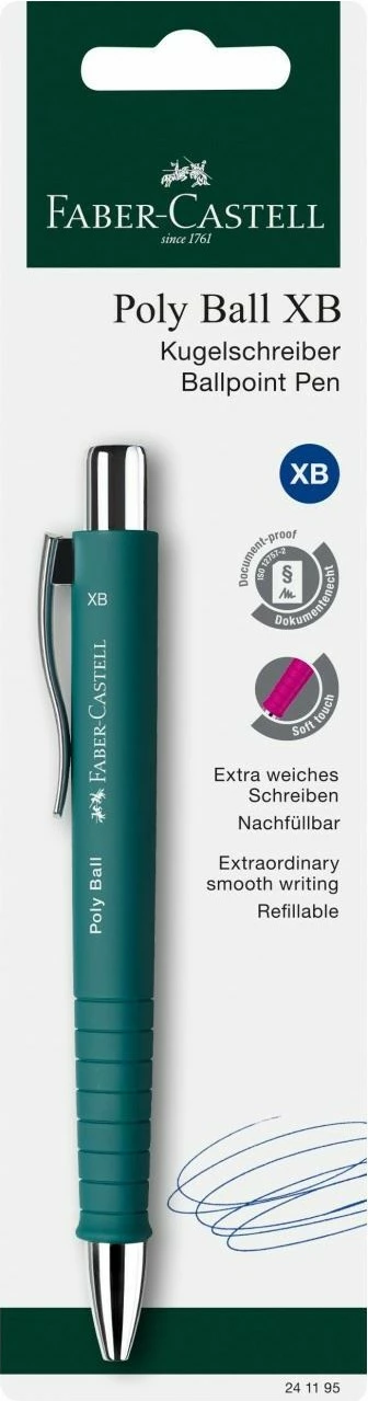 Stilolaps Faber-Castell 241195, Clip, Poly Ball, Extra Bold, ngjyrë kaltër