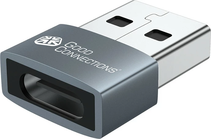 Adapter USB-A në USB-C GoodConnections, USB 2.0, set 2 copë, gri