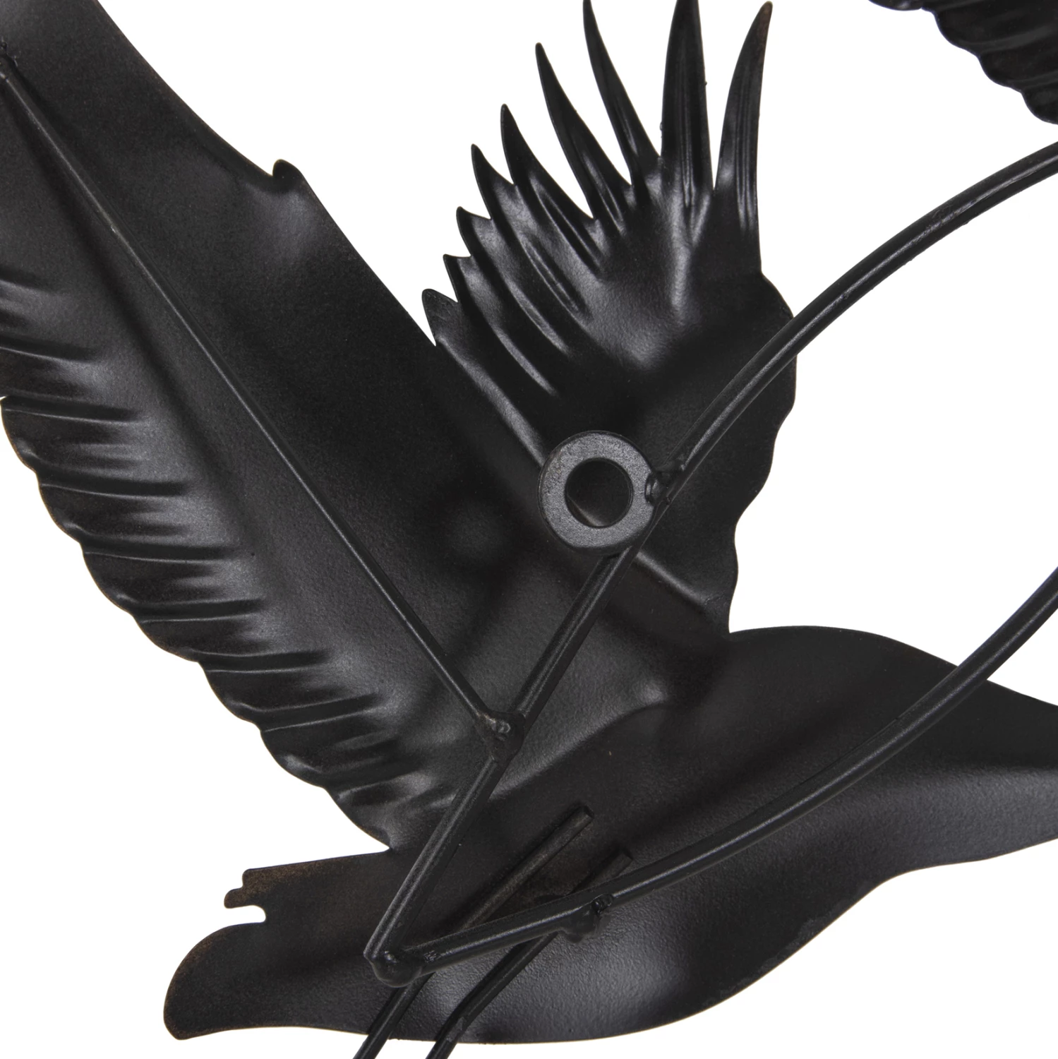 Dekor muri metalik FH4208 zogj në gri-ari 90x46H cm