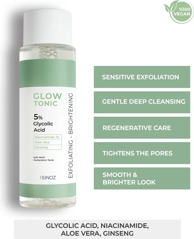 Glow Tonic me 5% Acid Glikolik Sinoz