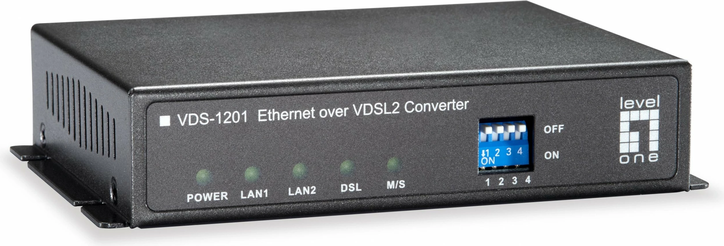 Konvertues Ethernet në VDSL LevelOne VDS-1201, 100 Mbit/s, i zi