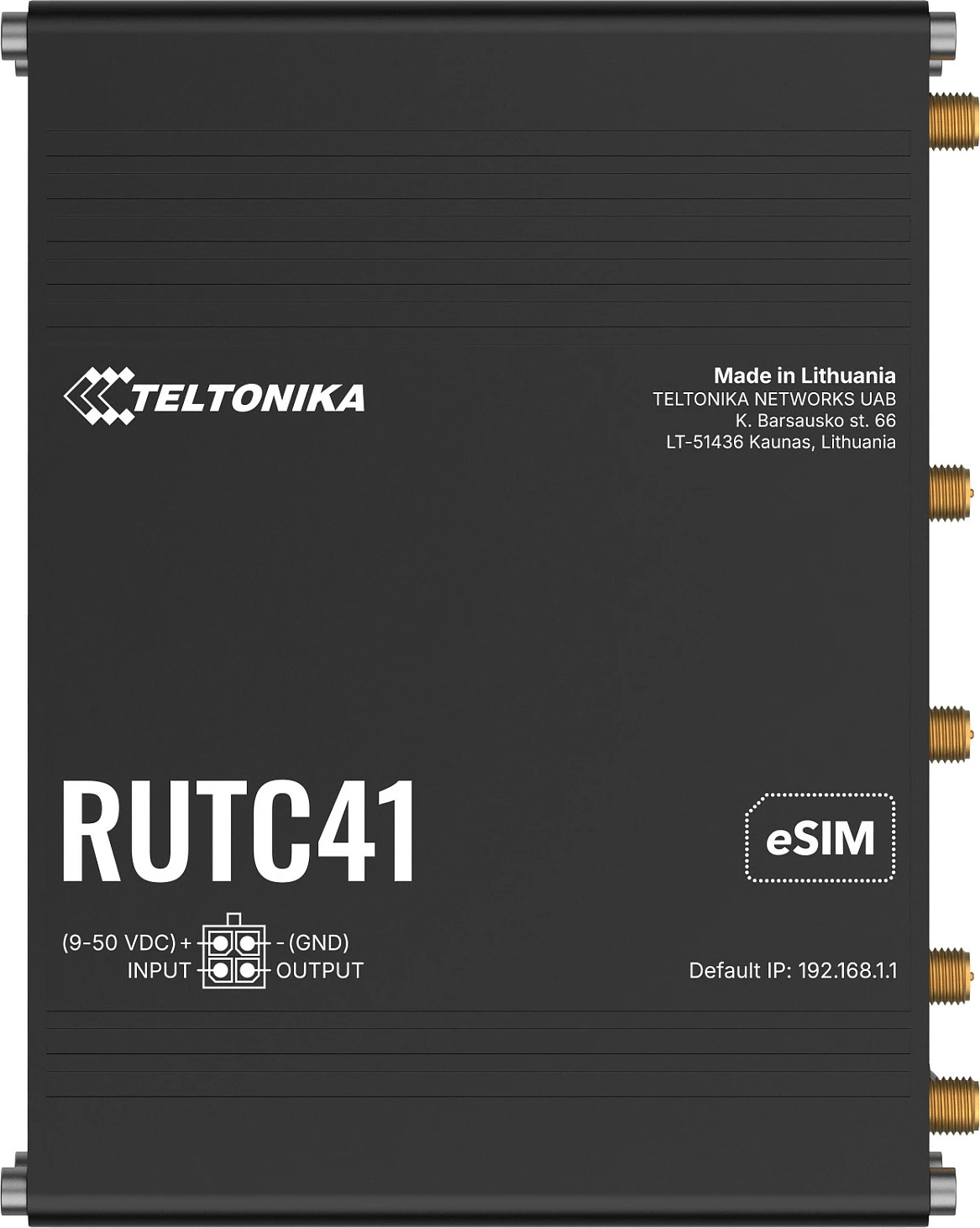 Router industrial Teltonika RUTC41, 5G, Wi‑Fi dual-band, 5x Gigabit LAN, Dual SIM, i zi