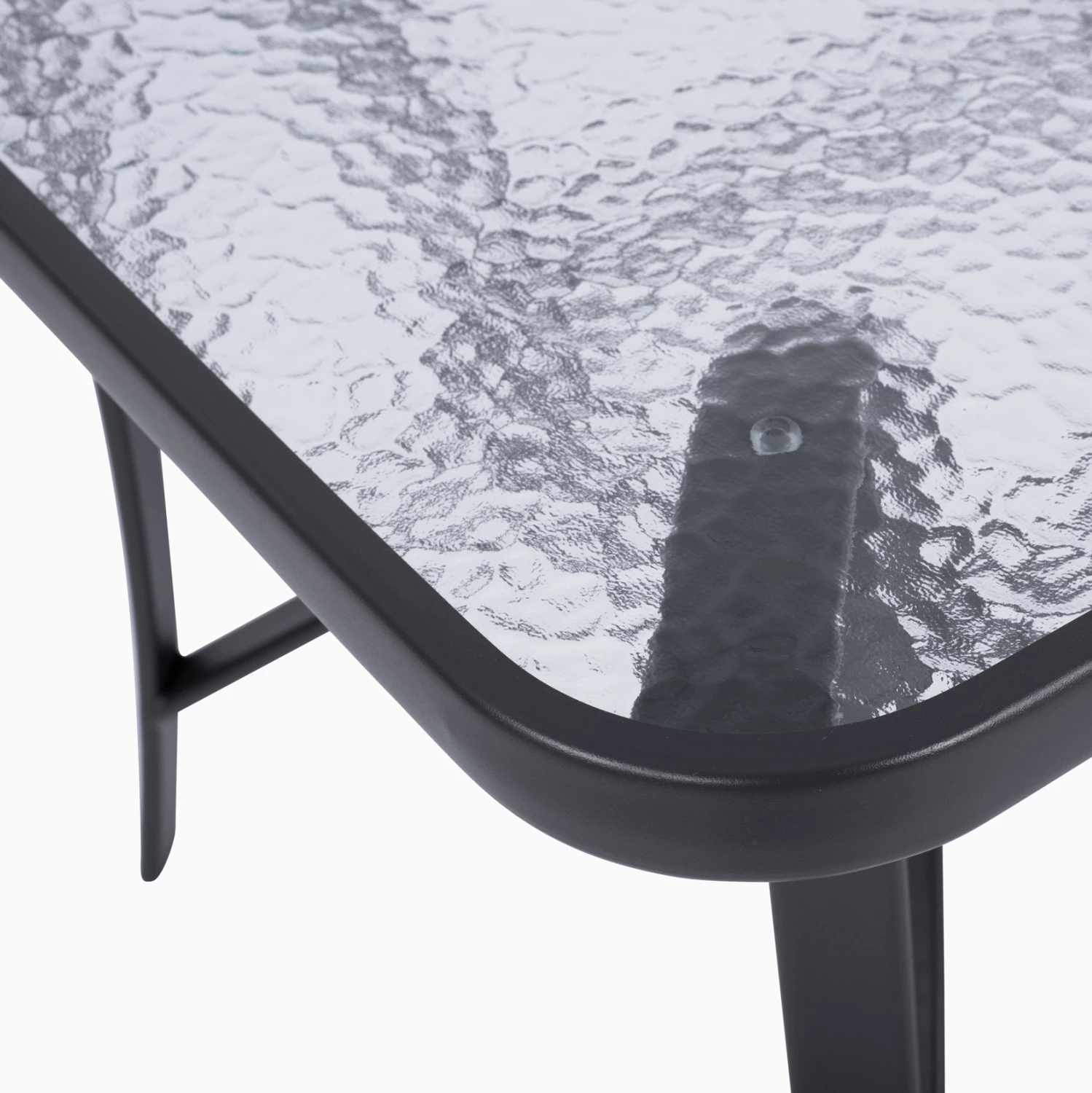 Tavolinë metalike Bruno, ngjyrë gri, sipërfaqe tavoline prej xhami të temperuar, 140x80x72 cm