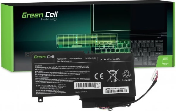 Bateri për laptop Green Cell TS51, për Toshiba L50-A, 2838mAh, 14.4V, e zezë