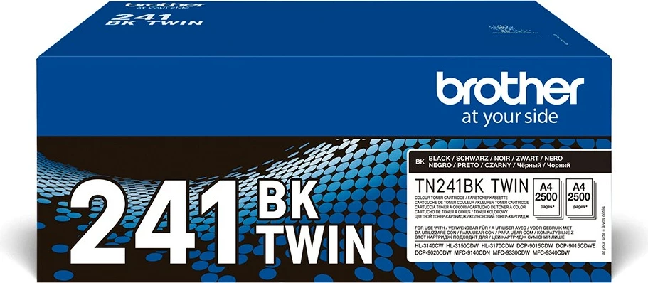 Toner Brother TN241BK TWIN, 2 copë, 2500 faqe, i zi