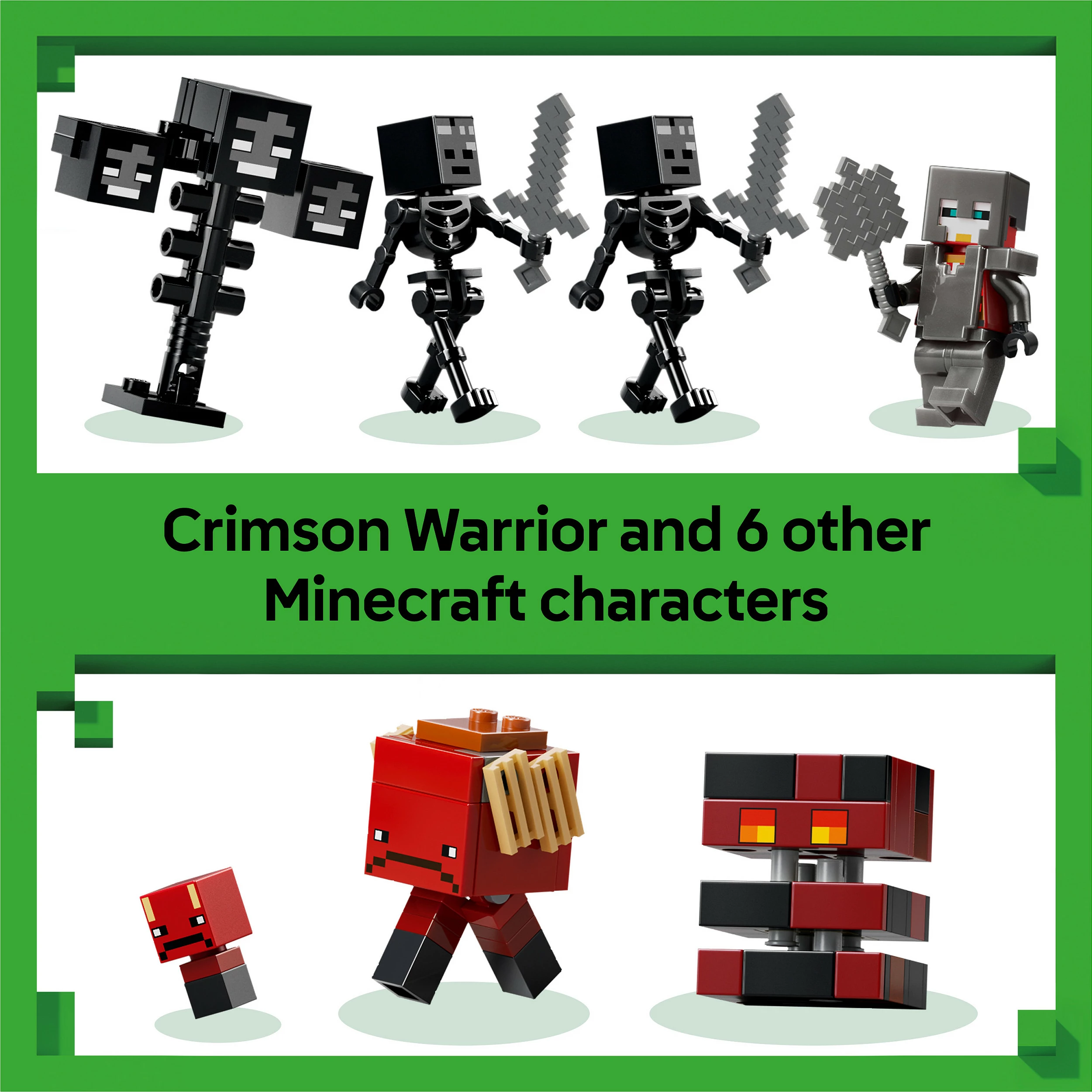 Set ndërtimi LEGO Minecraft Wither Battle 21590, 494 copë, 7 figura, shumëngjyrësh