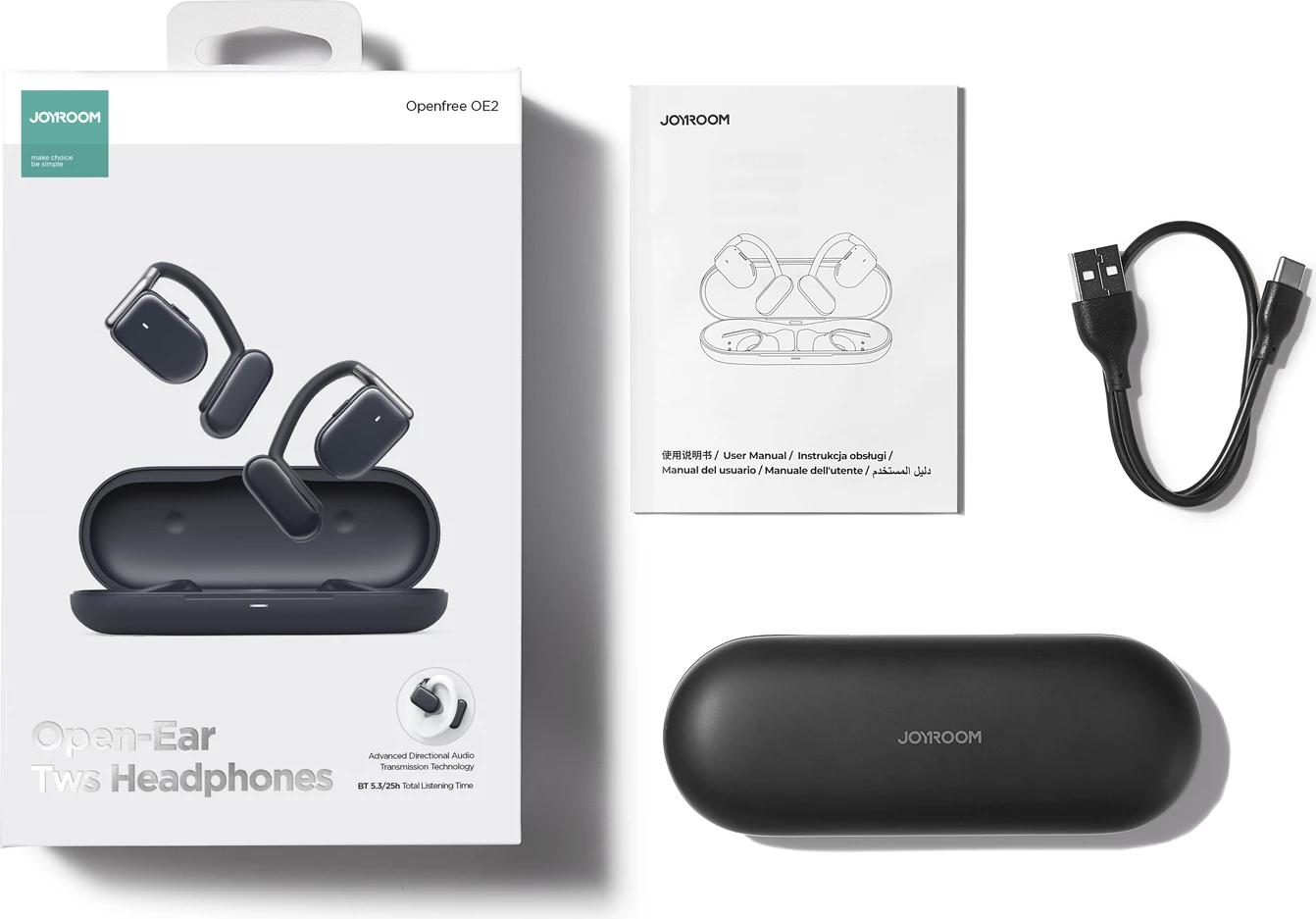 Kufje wireless Joyroom Openfree JR-OE2 TWS, Bluetooth 5.3, Kaltër e errët