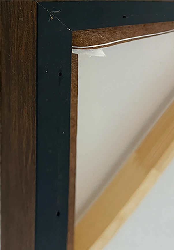 Pikturë dekorative VAILO me kornizë, 82.6x4.3x82.6cm, kanavacë, kafe-bezhë