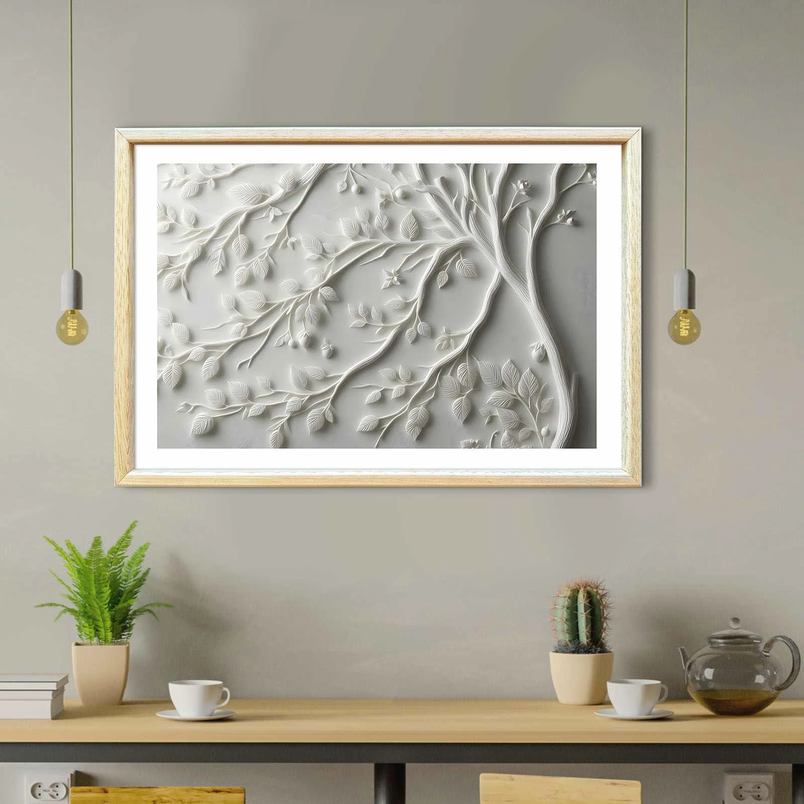 Pikturë dekorative me kornizë MDF Wallity, Ahswabisabi-035, 62x92