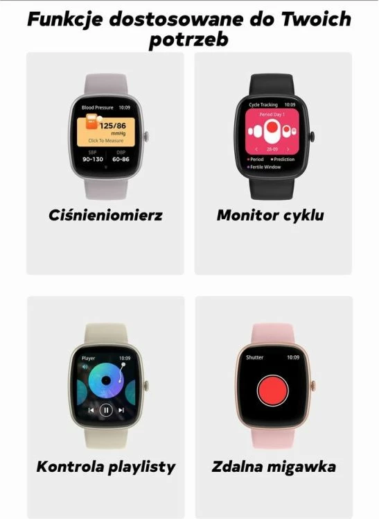 Smartwatch për femra Gravity, e zezë