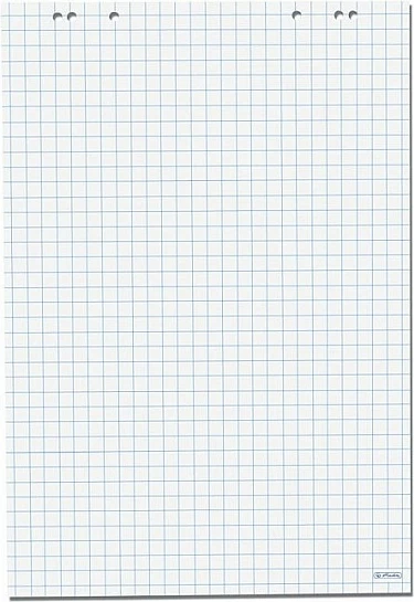 Bllok flipchart herlitz 68x99cm, 20 fletë, katror 25mm/blanko