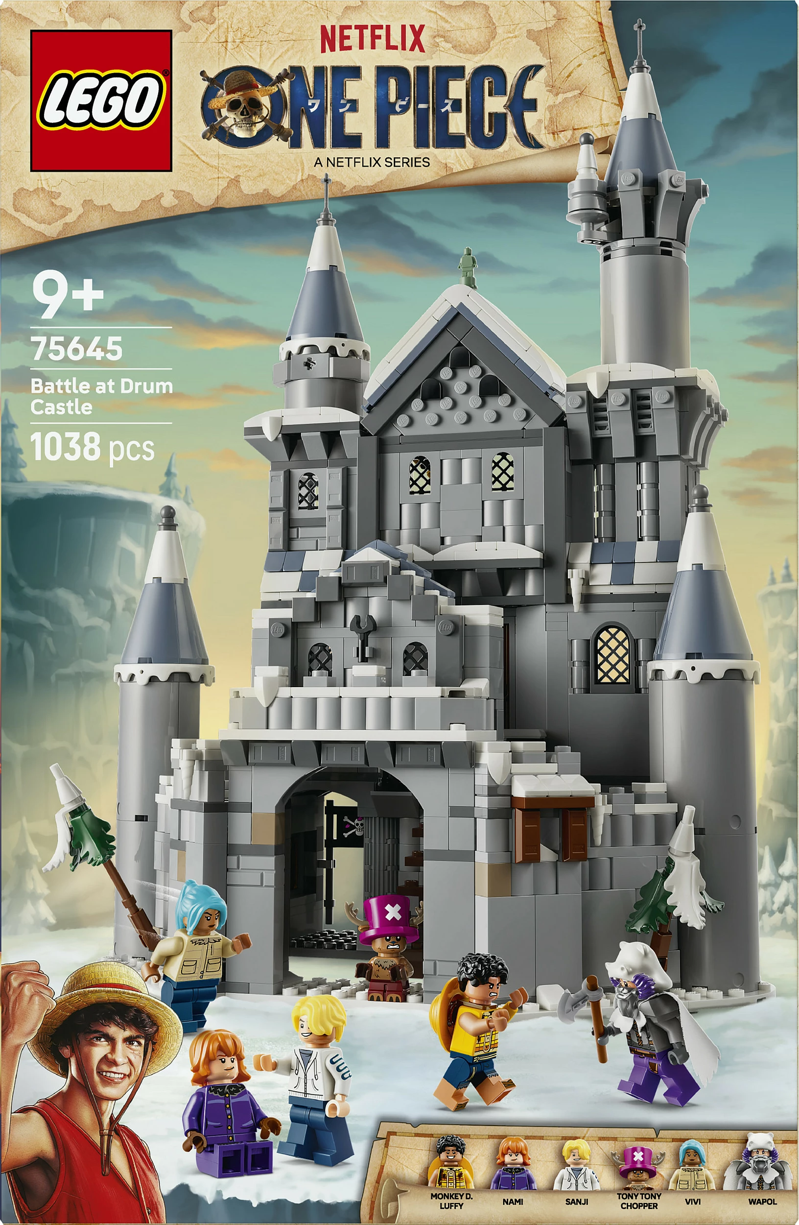 Set LEGO One Piece 75645 Battle at Drum Castle, 1038 copë, 9+, gri
