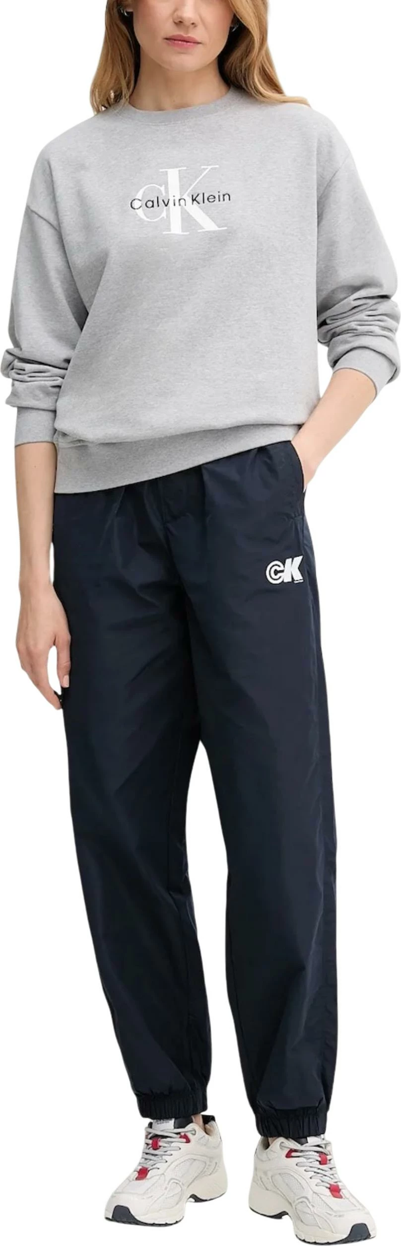 Pantallona sportive Calvin Klein Jeans LV047C627G për femra, kaltër e errët [Madhësia: S]