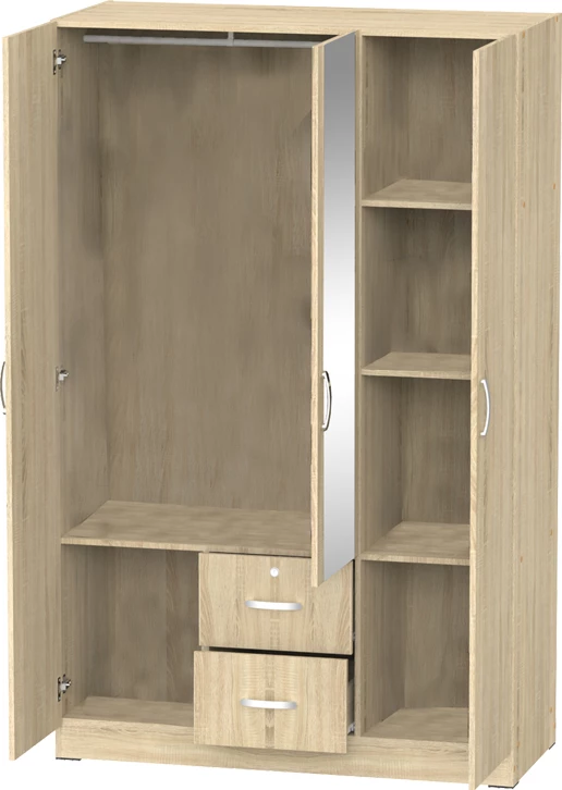 Dollap treshe Dillion melaminë sonoma 120x52x190cm