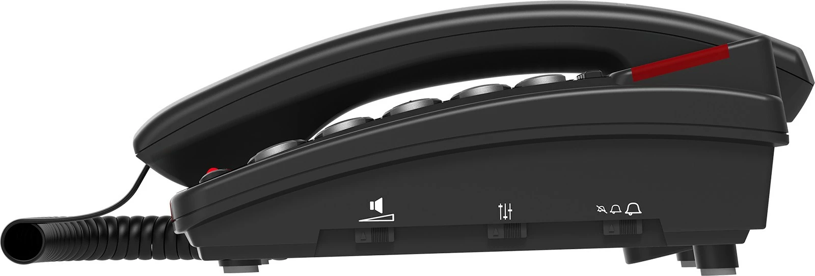 Telefon fiks amplicomms BIGTel 48 Plus, butona të mëdhenj, gri e errët