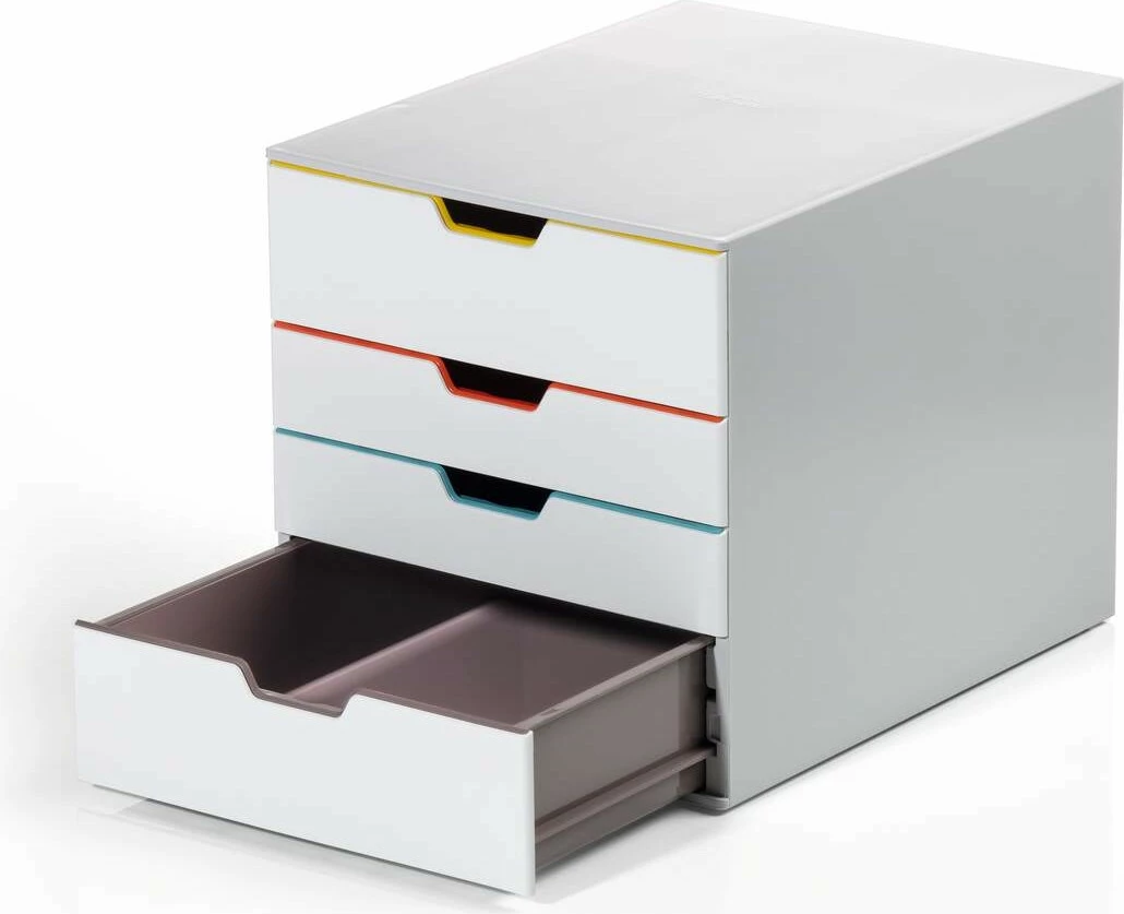 Kuti me sirtarë Durable VARICOLOR MIX 4, plastikë, 4 sirtarë, gri