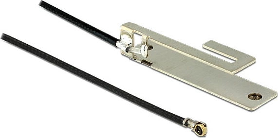 Antenë WiFi DeLOCK MHF IV/HSC MXHP32, 2.4GHz, 3 dBi, kabllo 25 cm, e zezë