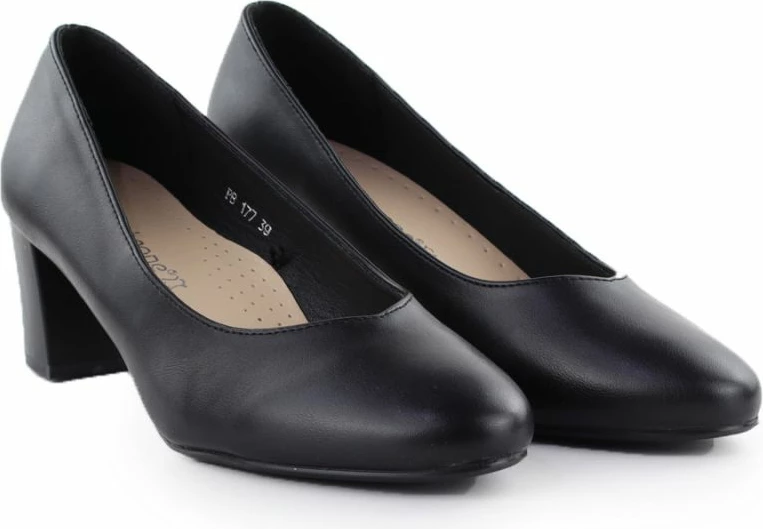 Këpucë me take të ulët për femra Sergio Leone, të zeza