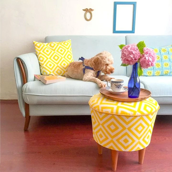Puf Atelier del Sofa, ngjyrë e verdhë Sun
