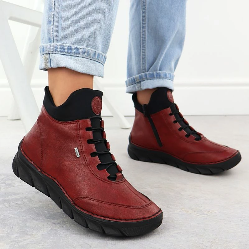 Çizme të shkurtra për femra Rieker 55069-35, të zeza