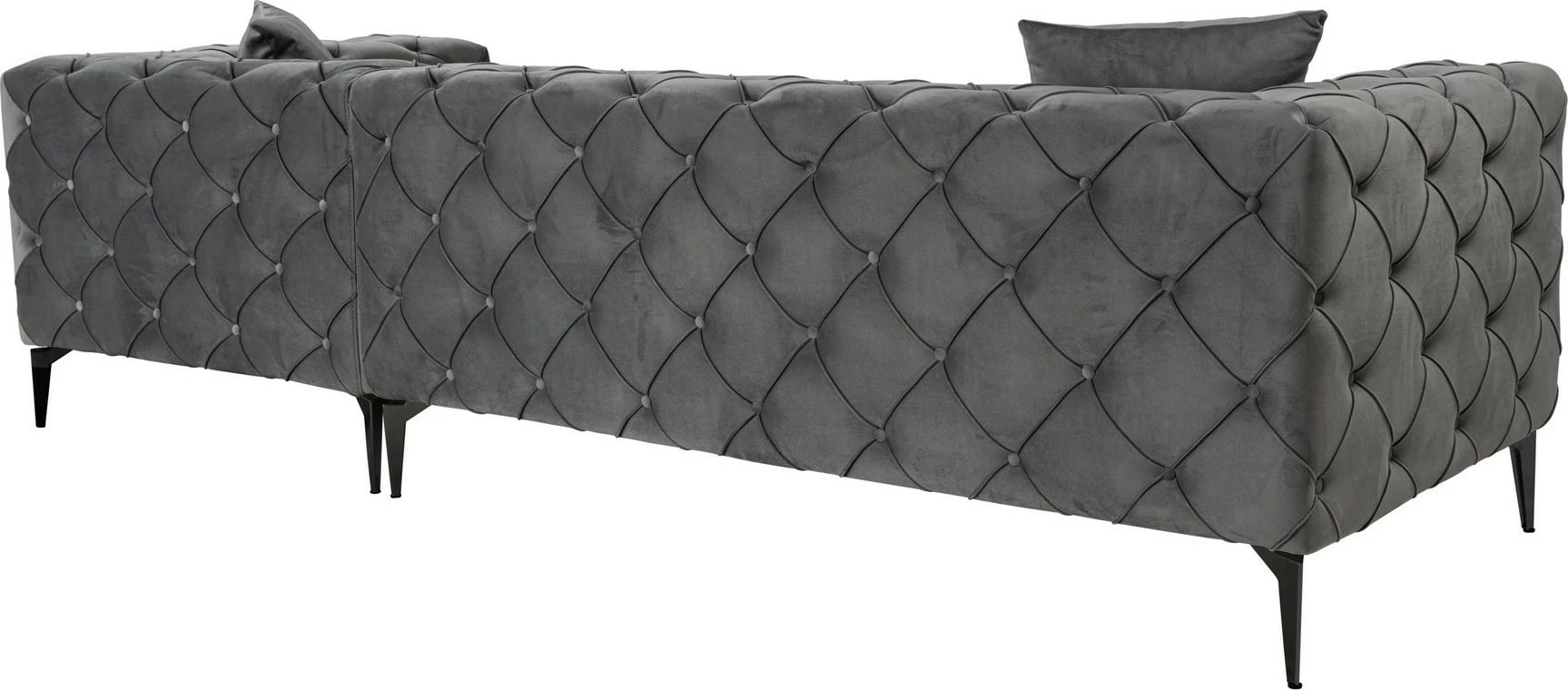 Këndare Atelier del Sofa Como Eco, e djathtë, anthracite, e zezë