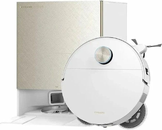 Robot fshesë me korrent dhe mop 2-në-1 DREAME X60 Ultra Complete 35,000 Pa me stacion auto-zbrazës, e bardhë