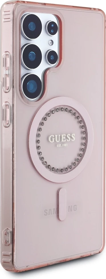 Mbështjellës Guess për Samsung Galaxy S25 Ultra, MagSafe, Rozë