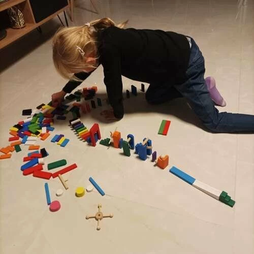 Set domino druri Kruzzel 22914, 360 copë, 407 elemente, shumëngjyrësh